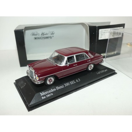 MERCEDES 300 SEL 6.3 1968-72 Bordeaux MINICHAMPS 1:43