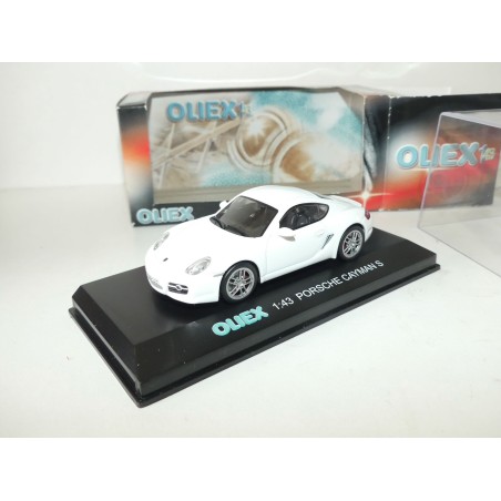 PORSCHE CAYMAN S Blanc OLIEX 1:43 boite vitrine