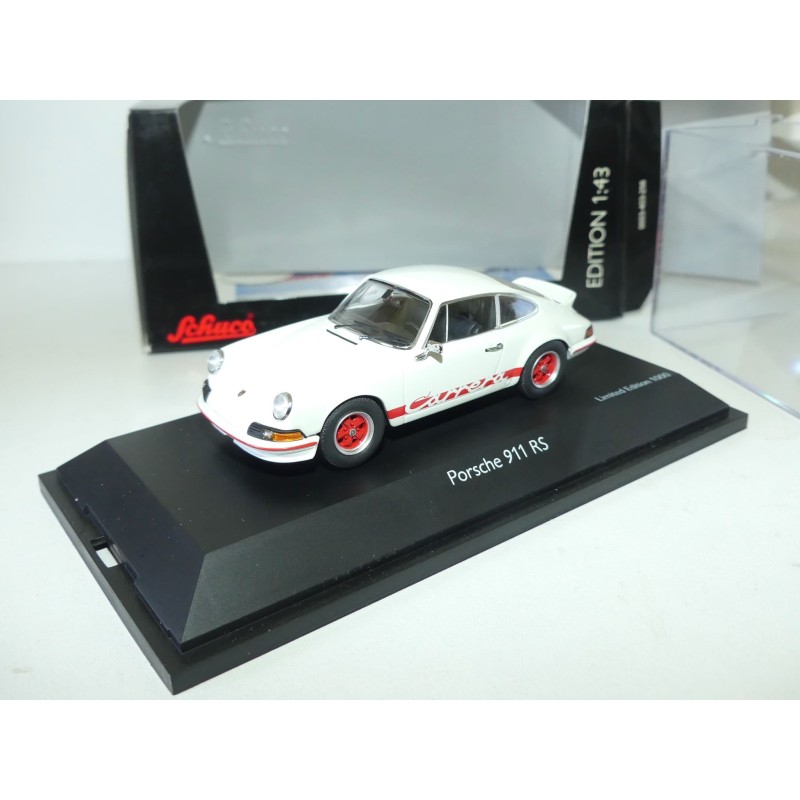 PORSCHE 911 RS 2,7 TOURING Blanc et rouge SCHUCO 1:43