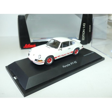 PORSCHE 911 RS 2,7 TOURING Blanc et rouge SCHUCO 1:43