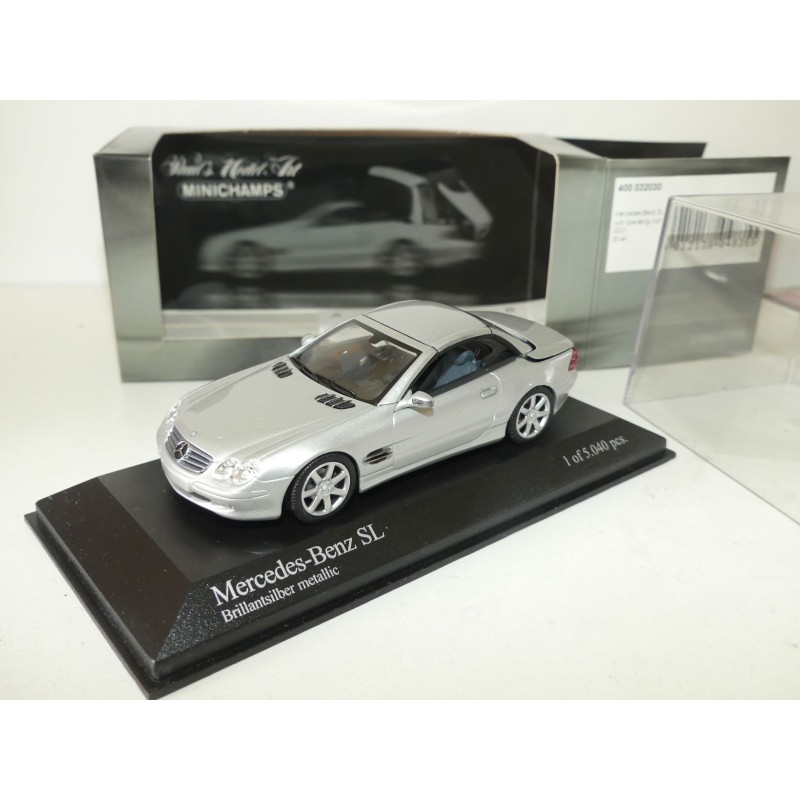 MERCEDES SL WITH OPENING ROOF 2001 Gris 1:43