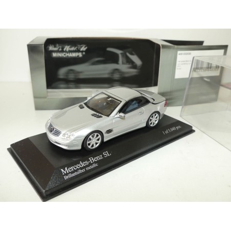 MERCEDES SL WITH OPENING ROOF 2001 Gris 1:43