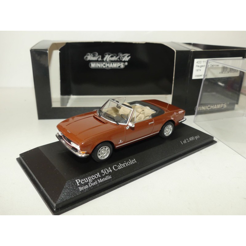 PEUGEOT 504 CABRIOLET 1974 Marron MINICHAMPS 1:43