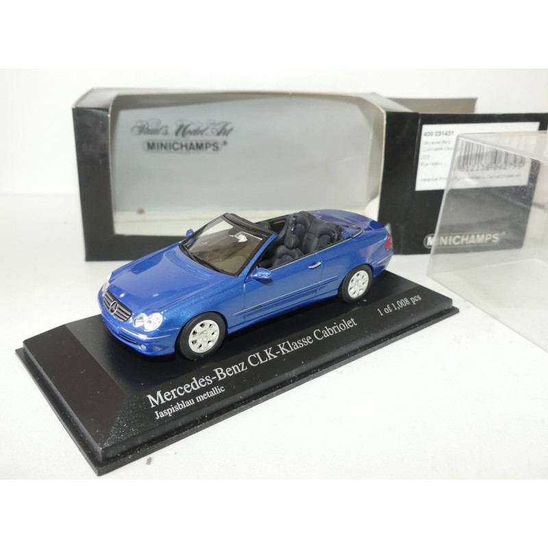 MERCEDES CLASSE CLK Cabriolet W209 2003 Bleu MINICHAMPS 1:43