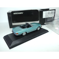 MERCEDES 350 SL CABRIOLET Bleu Vert MINICHAMPS 1:43