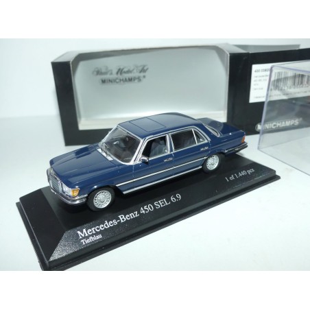 MERCEDES 450 SEL 6.9 1974 Bleu Marine MINICHAMPS 1:43