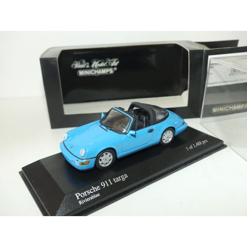 PORSCHE 911 TARGA 964 1991 Bleu Rivierablau MINICHAMPS 1:43