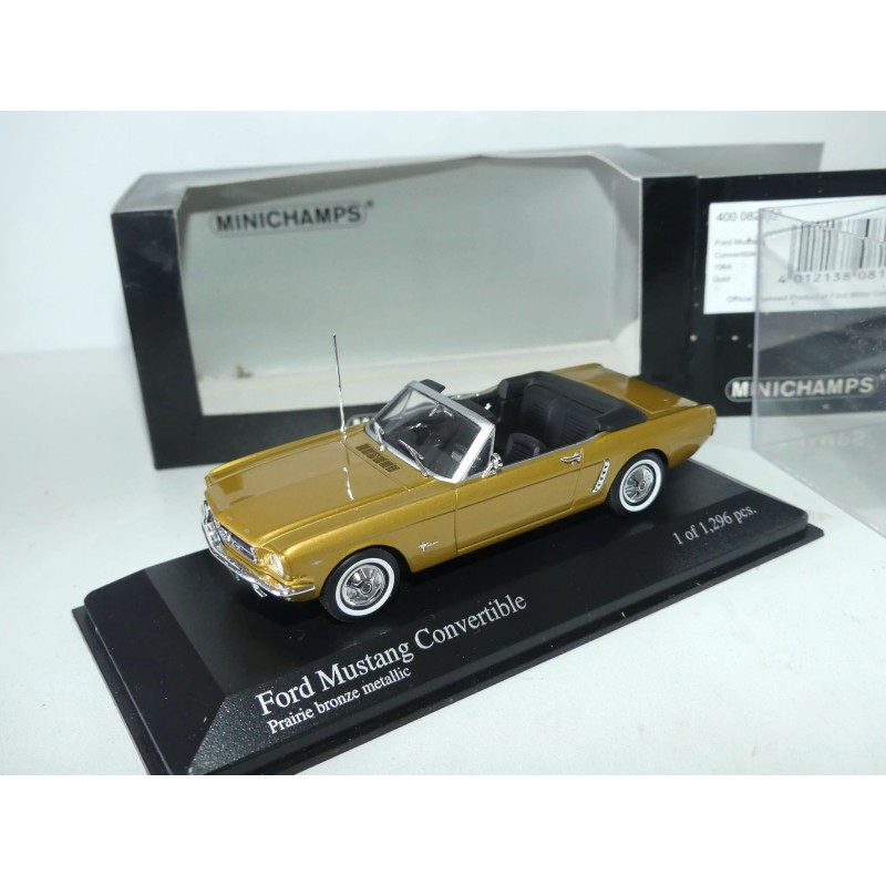 FORD MUSTANG CONVERTIBLE 1964 Gold MINICHAMPS 1:43