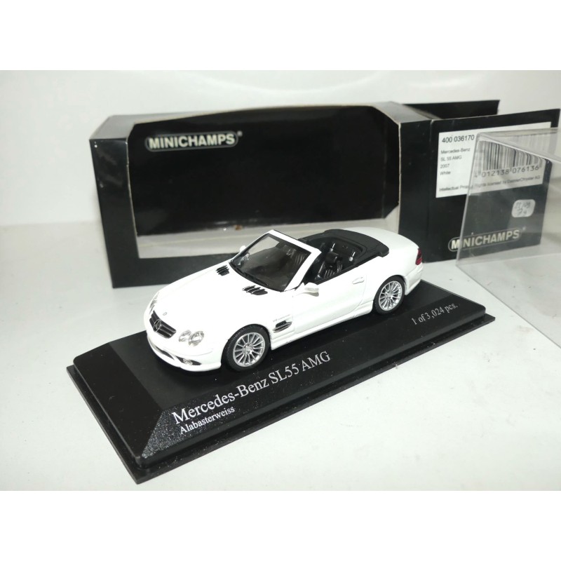 MERCEDES SL 55 AMG 2007 Blanc MINICHAMPS 1:43