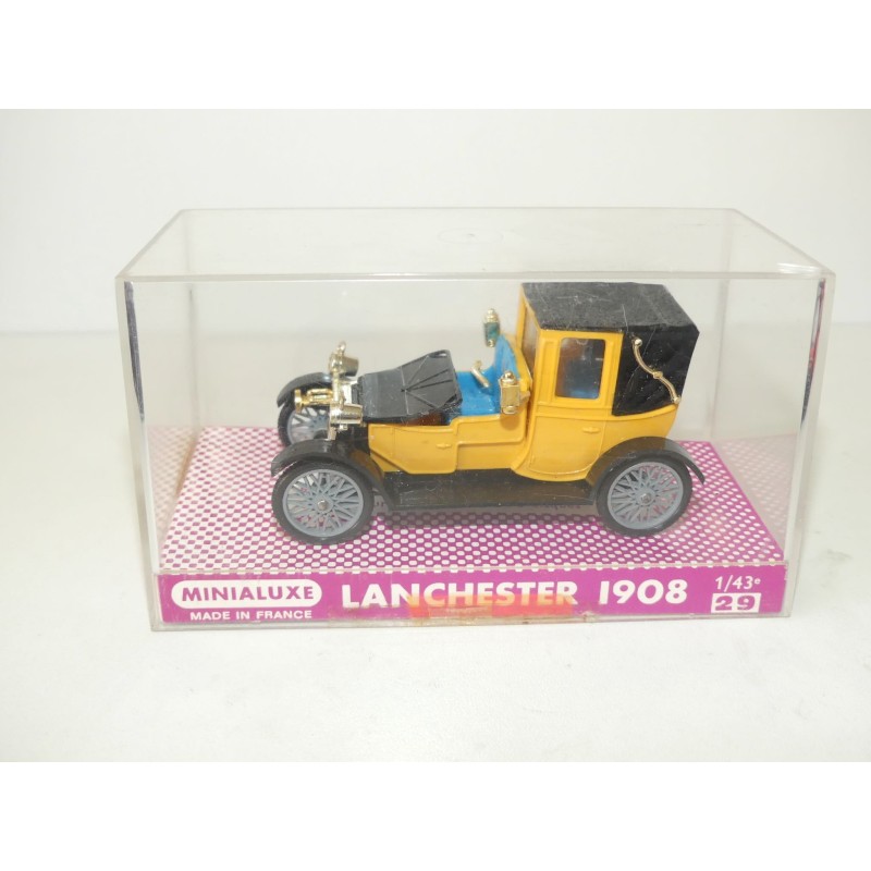 LANCHESTER 1908 Jaune MINIALUXE 1:43 boite vitrine