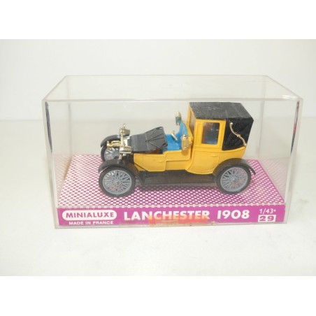 LANCHESTER 1908 Jaune MINIALUXE 1:43 boite vitrine
