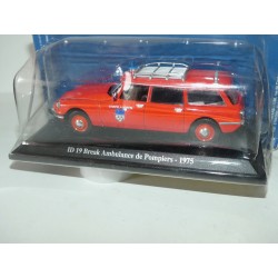 CITROEN DS 19 BREAK AMBULANCE POMPIERS CHATELAUDREN 1975 UNIVERSAL HOBBIES 1:43 blister
