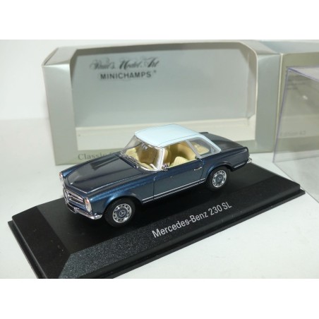 MERCEDES 230 SL Bleu MINICHAMPS 1:43
