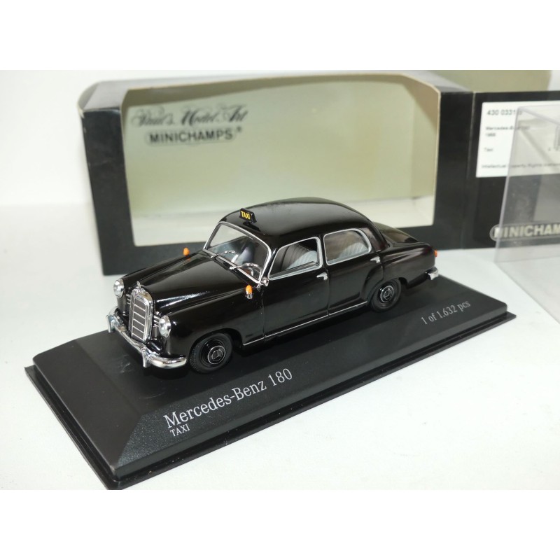 MERCEDES 180 W121 1955 TAXI Noir Black MINICHAMPS 1:43