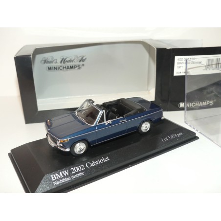 BMW 2002 CABRIOLET Bleu MINICHAMPS 1:43