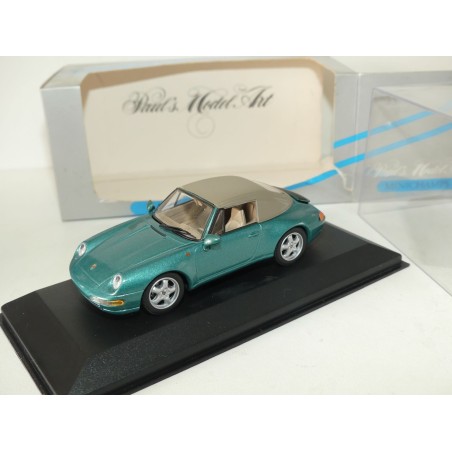 PORSCHE 911 CABRIOLET 993 1994 Soft Top Vert Green Met MINICHAMPS 1:43