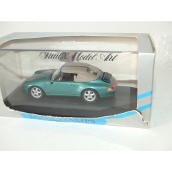 PORSCHE 911 CABRIOLET 993 1994 Soft Top Vert Green Met MINICHAMPS 1:43