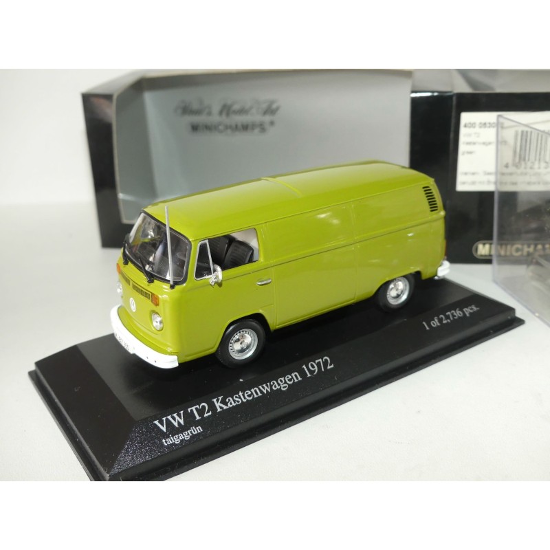 VW COMBI T2 KASTENWAGEN 1972 Vert Green MINICHAMPS 1:43