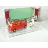 FIAT 500 OPEN ROOF Rouge avec VESPA VITESSE 501 1:43