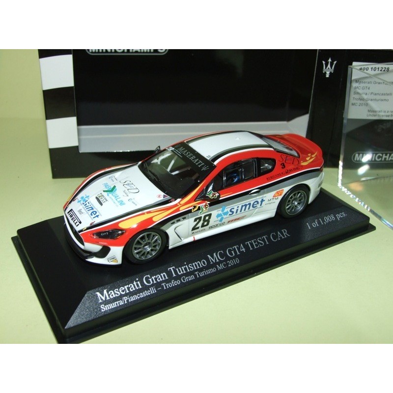 MASERATI GRAN TURISMO MC GT4 NÂ°28 2010 MINICHAMPS 1:43