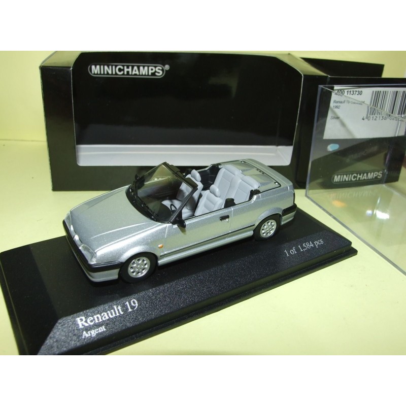 RENAULT 19 CABRIOLET 1992 Gris MINICHAMPS 1:43