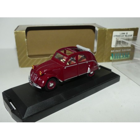 CITROEN 2CV BELGIUM 1956 OPEN ROOF Bordeaux VITESSE L096B 1:43