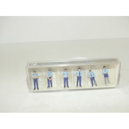 LOT DE 6 FIGURINES GENDARMERIE PREISER 25108 1:87