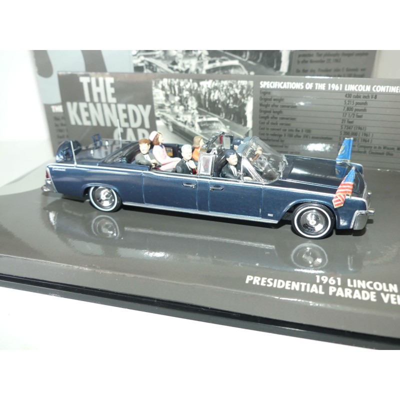 LINCOLN CONTINENTAL PRESIDENTIELLE PARADE KENNEDY X-100 1961 MINICHAMPS 1:43