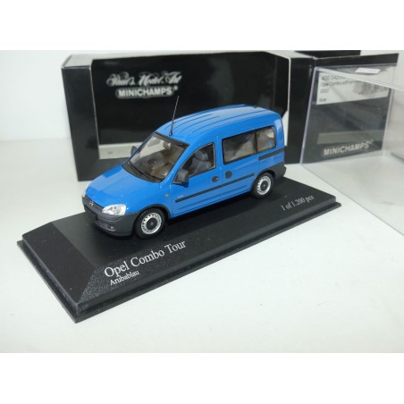 OPEL COMBO AVEC FENETRES 2002 Bleu MINICHAMPS 1:43