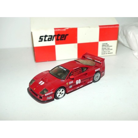 FERRARI F40 N°60 IMSA GTO LAGUNA SECA DEL MAR 1989 STARTER 1:43 imperfection