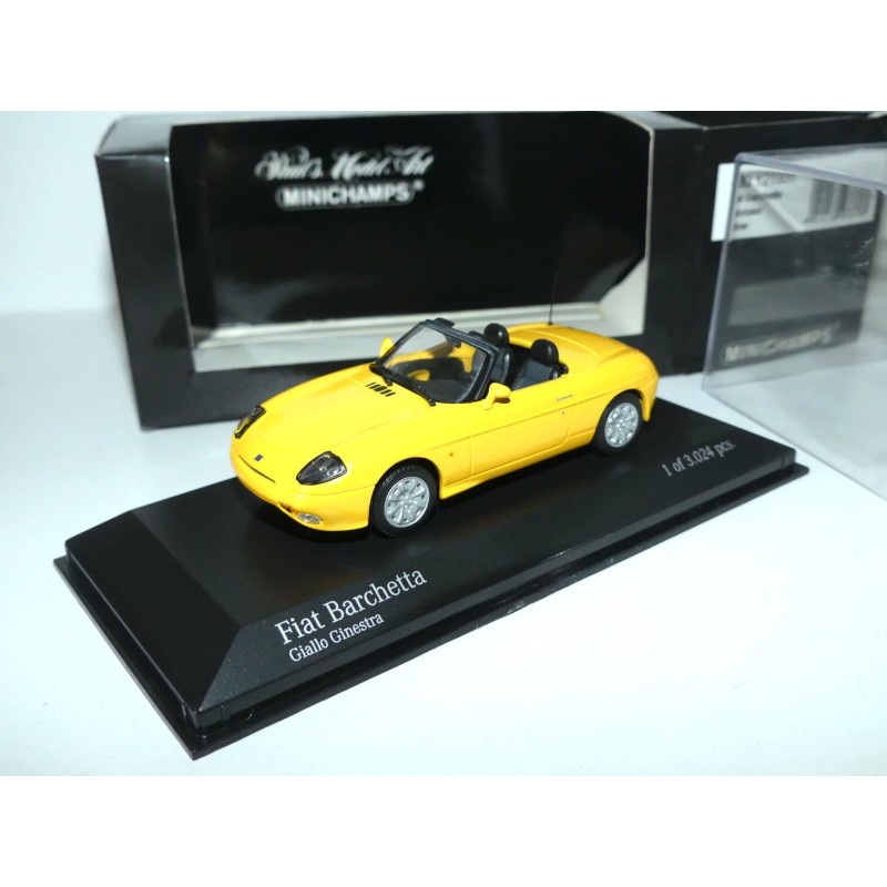 FIAT BARCHETTA CABRIOLET Jaune MINICHAMPS 1:43