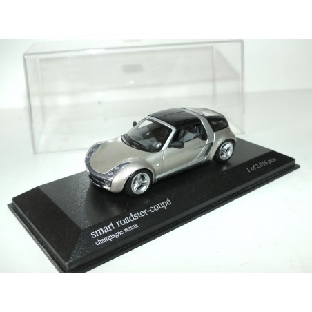 SMART ROADSTER COUPE 2003 Gris Champagne Remix MINICHAMPS 1:43