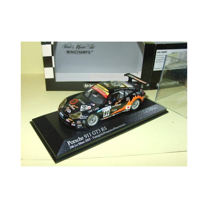 PORSCHE 911 GT3 RS NÂ°91 LE MANS 2005 MINICHAMPS 1:43 Abd