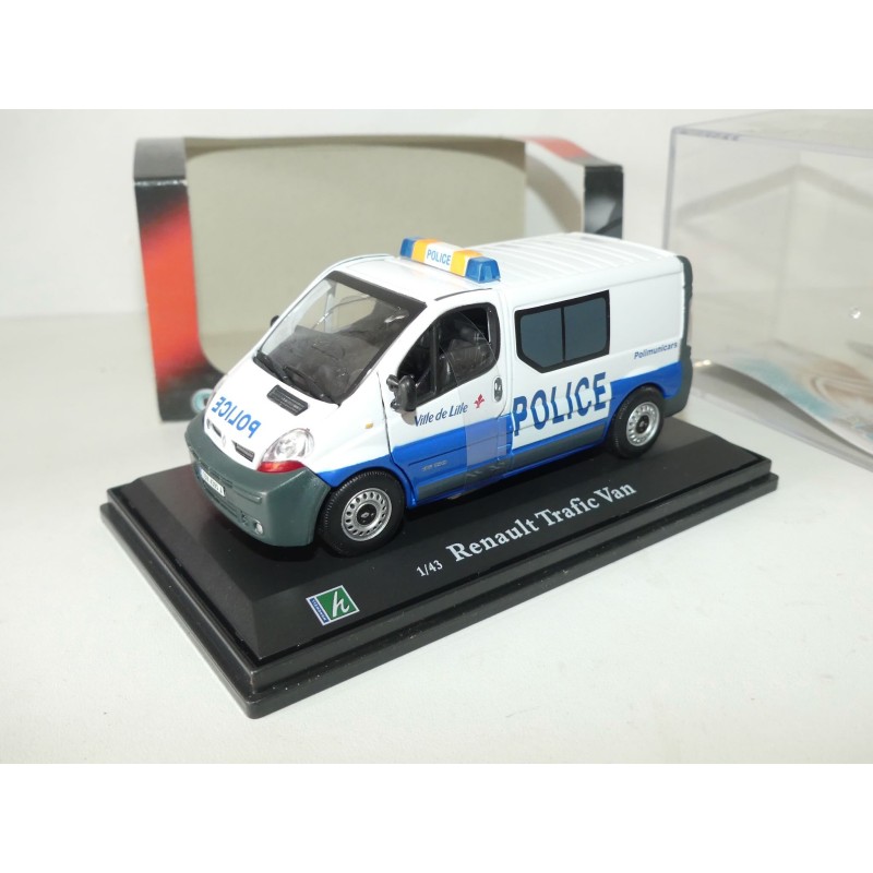 RENAULT TRAFIC VAN POLICE DE LILLE CARARAMA 1:43 boite vitrine