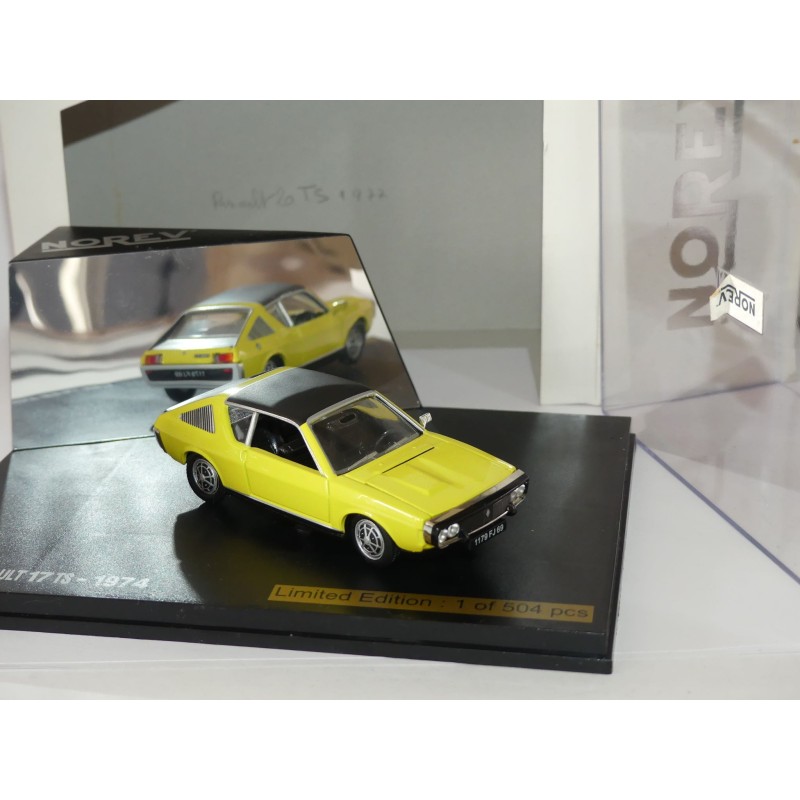 RENAULT 17 TS 1974 Jaune NOREV 1:43