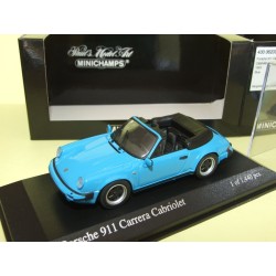 PORSCHE 911 CARRERA CABRIOLET serie G 1983 Bleu MINICHAMPS 1:43
