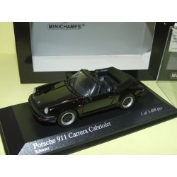 PORSCHE 911 CARRERA CABRIOLET Serie G 1983 Noir Black MINICHAMPS 1:43