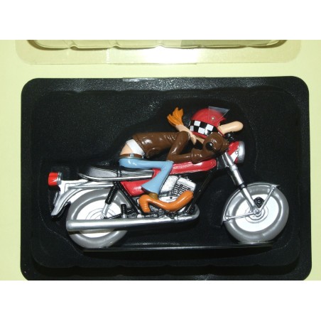 FIGURINE MOTO JOE BAR TEAM N°11 RENE DELANBULE SUR SA YAMAHA 250 RD HACHETTE 1:18