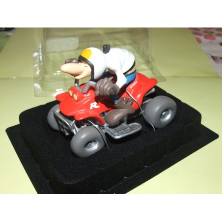 FIGURINE MOTO JOE BAR TEAM NÂ°61 PAUL POSICHON SUR SON QUAD HONDA 400 HACHETTE 1:18