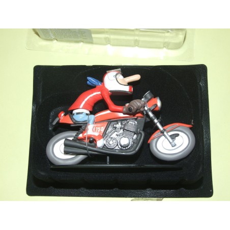 FIGURINE MOTO JOE BAR TEAM NÂ°66 AIME GAFONE SUR SA HONDA 750 DAYTONA HACHETTE 1:18