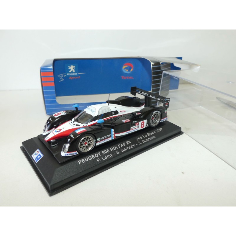 PEUGEOT 908 N°8 LE MANS 2007 IXO Boitage TOTAL 1:43 2ème