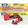 TRANSPORTER FORMULE 1 FERRARI AVEC SA VOITURE MATCHBOX TAILLE MAJORETTE