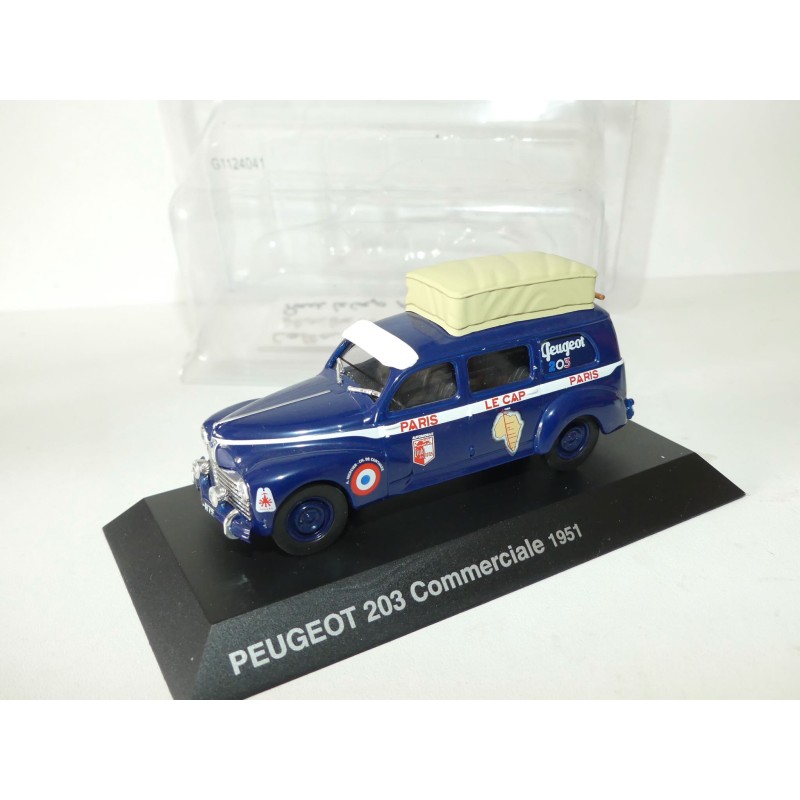 PEUGEOT 203 COMMERCIALE 1951 Raid Paris-Le Cap-Paris NOREV 1:43 blister 