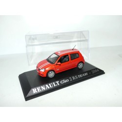 RENAULT CLIO II RS TEAM 2004 Orange Bande Blanche UNIVERSAL HOBBIES Collection M6 1:43