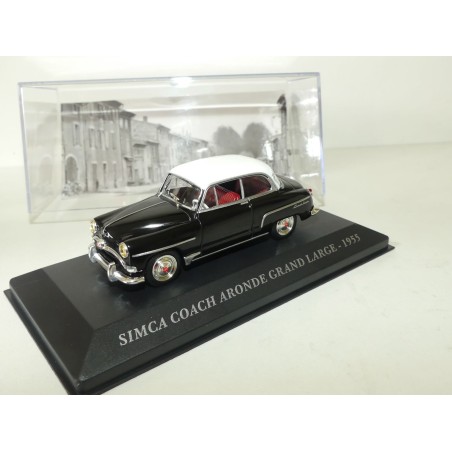 SIMCA COACH ARONDE GRAND LARGE 1955 Noir et Blanc ALTAYA 1:43