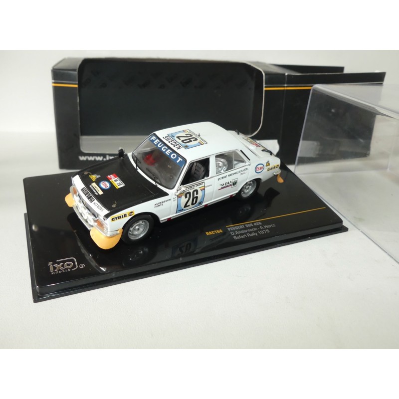 PEUGEOT 504 N°26 SAFARI RALLYE 1975 ANDERSSON IXO RAC164 1:43