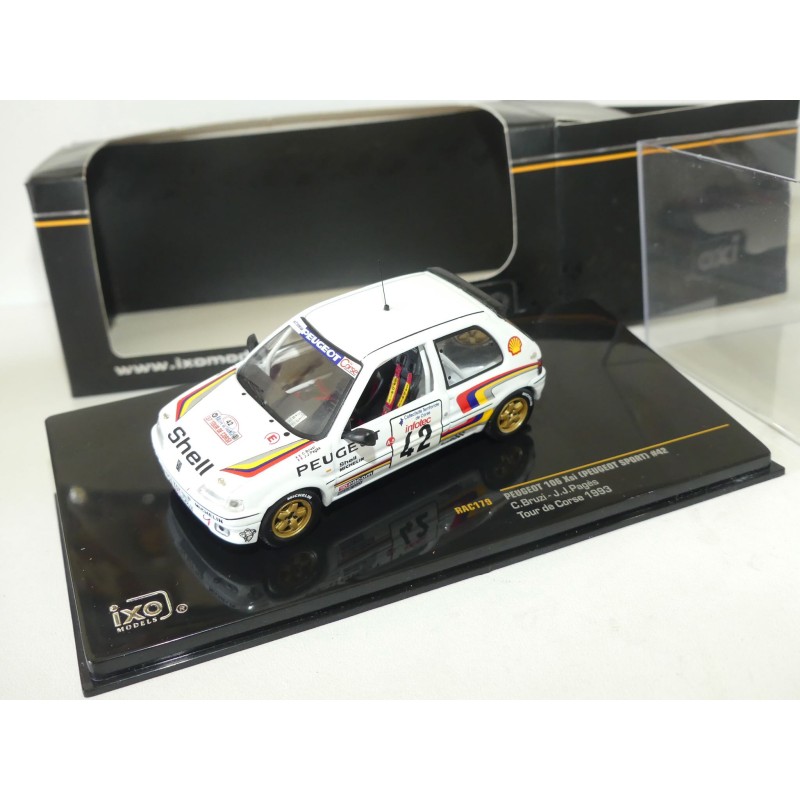 PEUGEOT 106 XSi RALLYE TOUR DE CORSE 1993 C. BRUZI IXO RAC179 1:43