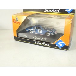 RENAULT ALPINE A110 N°18 RALLYE MONTE CARLO 1973 ANDRUET SOLIDO 1:43