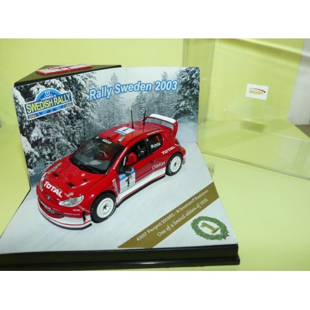 PEUGEOT 206 WRC RALLYE DE SUEDE 2003 M. GRONHOLM VITESSE 43007 1:43 1er