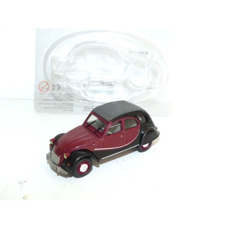 CITROEN 2CV N°003 CHARLESTON 1980 Bordeaux et Noir NOREV 1:43 coque